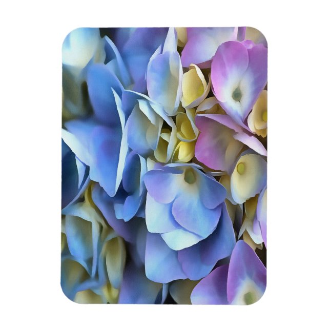 Íman Blue Hydrangea Shrub Artístico Bossom (Vertical)