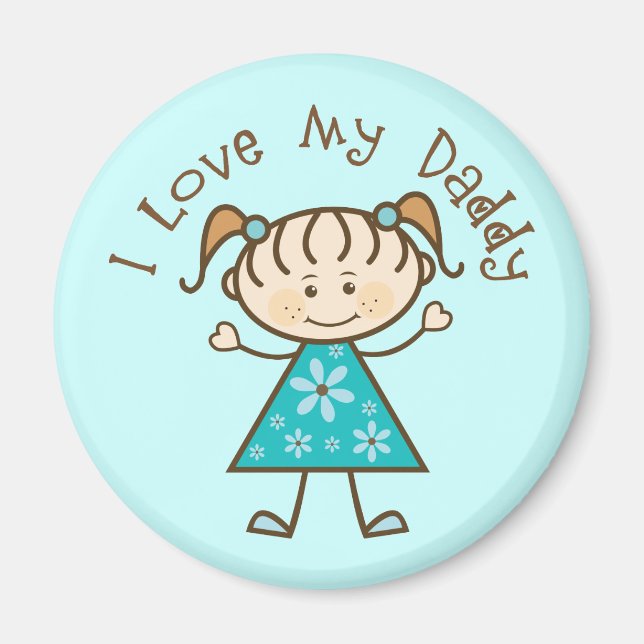 Íman Blue I Love My Pai Gift (Frente)