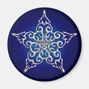 Íman Blue Iridescent Star Magnet