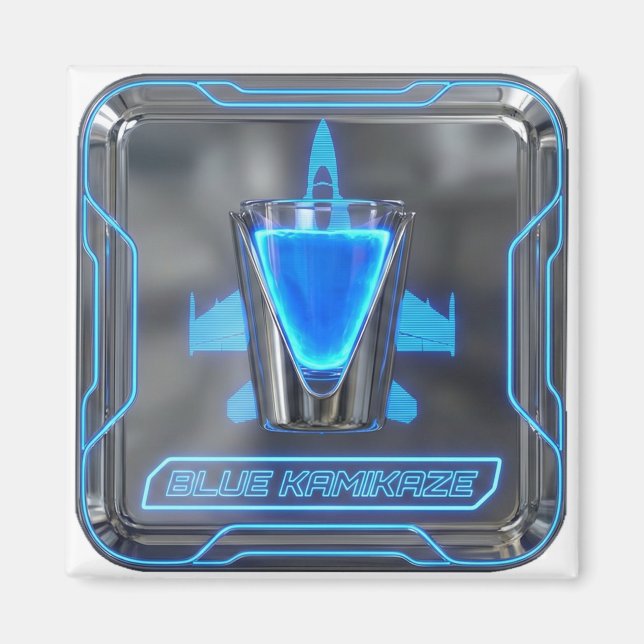Íman Blue Kamikaze Vodka Shot (Frente)