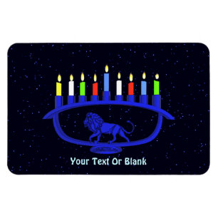 Íman Blue Lion Menorah