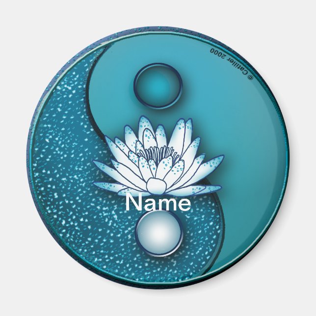 Íman Blue Lotus Yin Yang (Frente)