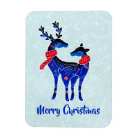 Blue Nordic Christmas Reindepaer