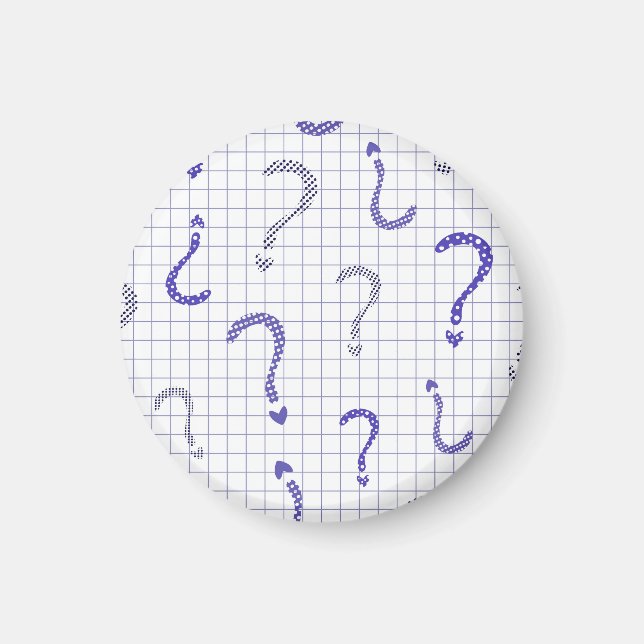 Íman Blue question mark seamless pattern (Frente)