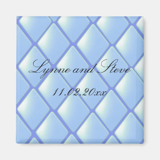 Íman Blue Quilted Diamond Save the Date