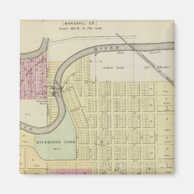 Íman Blue Rapids, Condado de Marshall, Kansas (Frente)