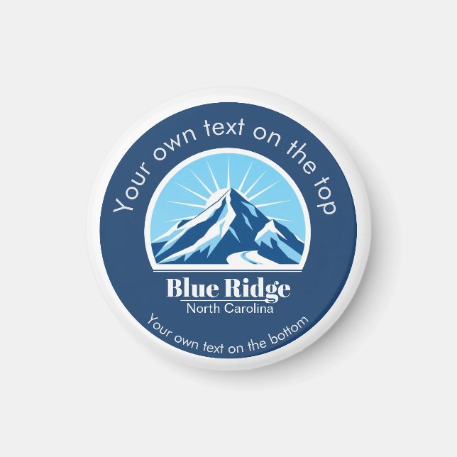 Íman Blue Ridge Mountains NC ski resort souvenir  (Frente)