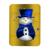 Blue Snowman no Dourado Natal