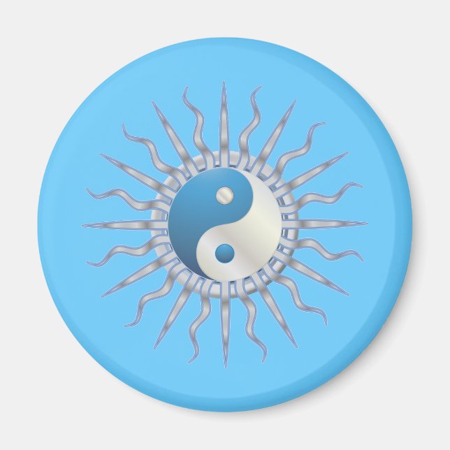 Íman Blue Starburst Yin Yang (Frente)