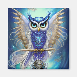 Íman Blue Steampunk Owl