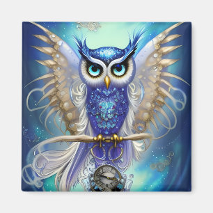 Íman Blue Steampunk Owl