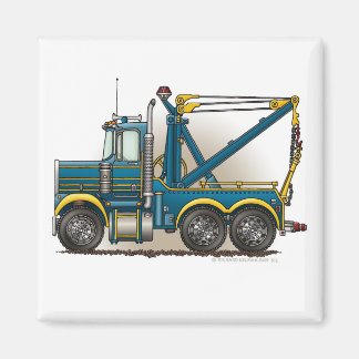 Íman Blue Tow Truck Wrecker Magnets