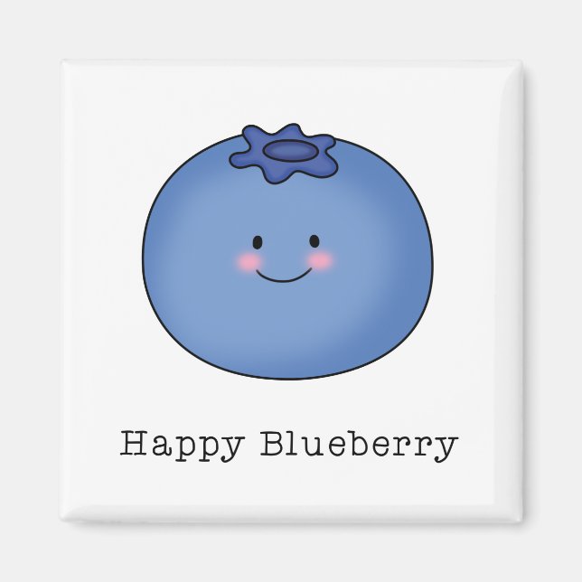 Íman Blueberry feliz (Frente)