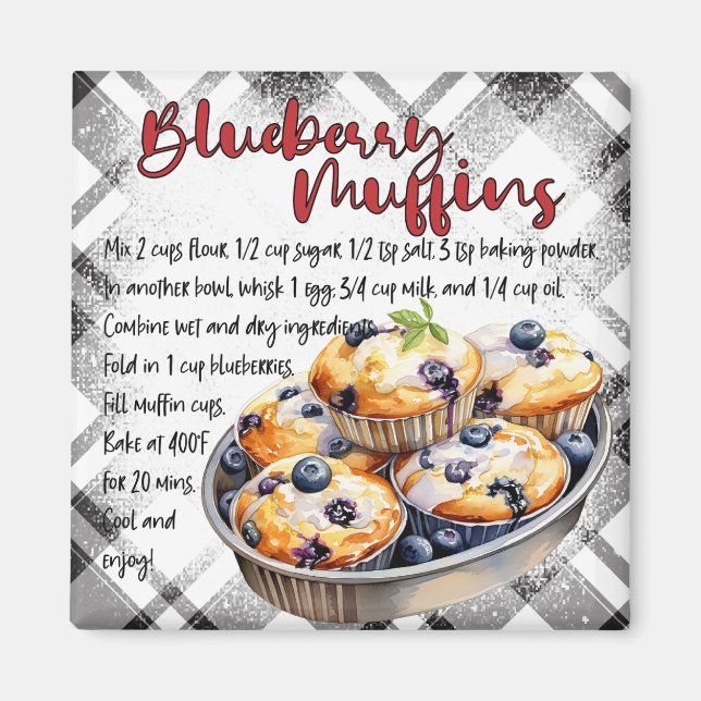 Íman Blueberry Muffins Recipe (Frente)
