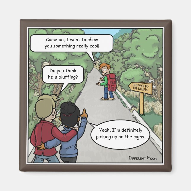 Íman Bluffing Engraçado Magnet (Frente)