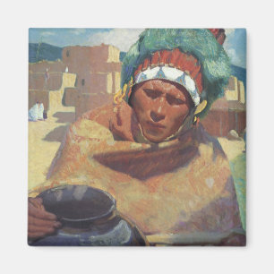 Íman Blumenschein, retrato do indiano do nativo