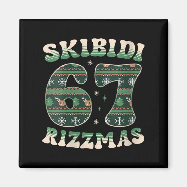 Íman Blusas Skibidi Rizzmas 67 Seis Sete Meme Natal Fei (Frente)
