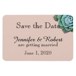 Íman Blush Succulent Wedding Salvar Data