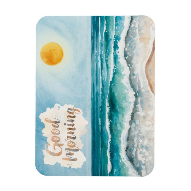 Íman Boa Vida de Praia Matinal (Vertical)