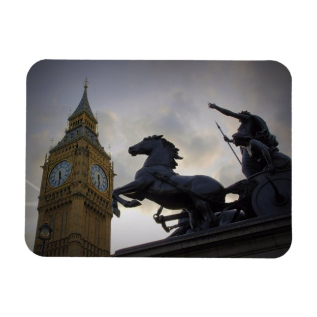 Íman Boadicea Statue - Big Ben - Londres - Magnet (Horizontal)