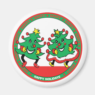 Íman Boas festas árvores de Natal engraçadas da danç