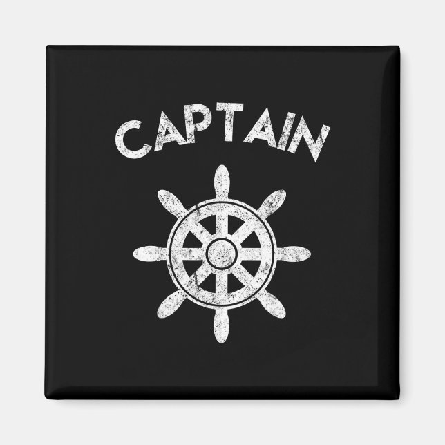 Íman Boat Captain Wheel Sailboat Boating Sailor Gifts  (Frente)