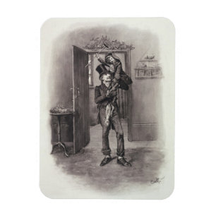 Íman Bob Cratchit e Tim minúsculo, 'de Charles Dickens