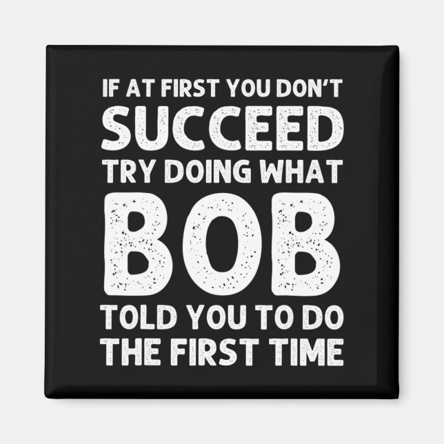 Íman Bob Gift Name D Birthday Funny Christma  (Frente)