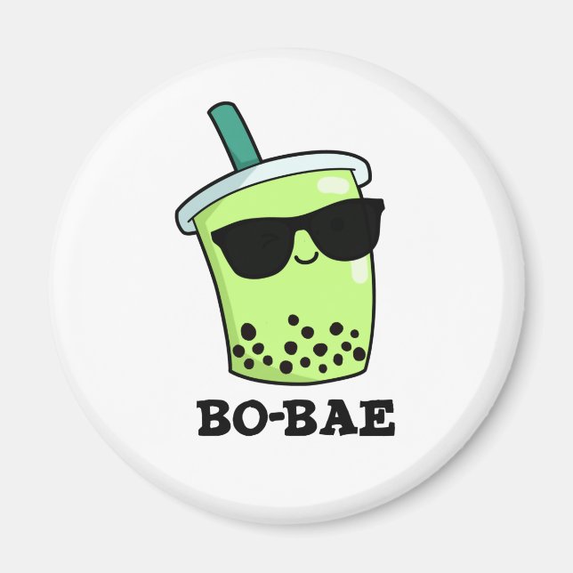 Íman BoBae Funny Boba Tea Pun (Frente)