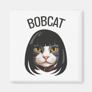 Íman Bobcat Funny Cat Bob Haircut Trending Comedy Cat G