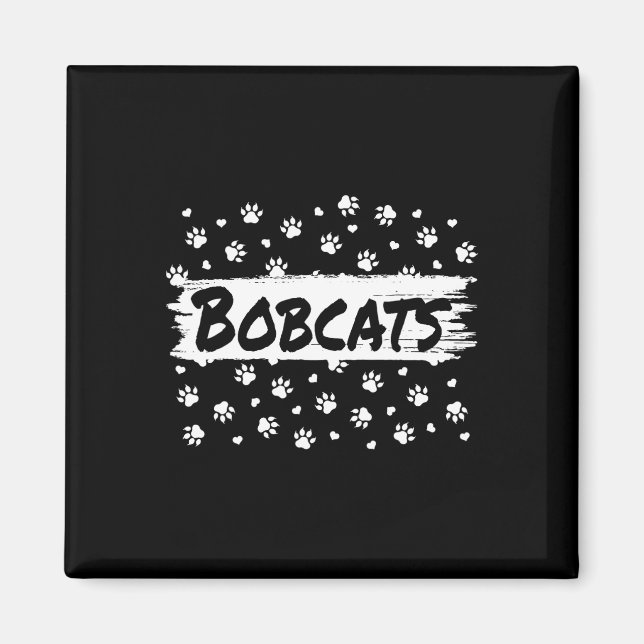 Íman Bobcats Mascot De Volta Ao Calor De Pegada Espirit (Frente)