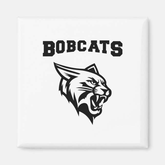 Íman Bobcats Sports Com Vinheta Mascot (Frente)