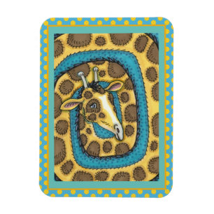 ÍMAN  BOBO GIRAFFE LONG NECK E SPOTS, ARTE FOLK ENGRAÇA