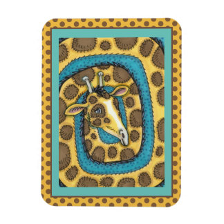 ÍMAN  BOBO GIRAFFE LONG NECK E SPOTS, ARTE FOLK ENGRAÇAD