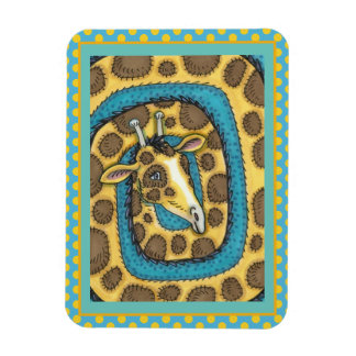 ÍMAN  BOBO GIRAFFE LONG NECK E SPOTS, ARTE FOLK ENGRAÇAD