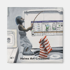 Íman Boca-Cola Criminosa De Pesca Fantasia Magnet