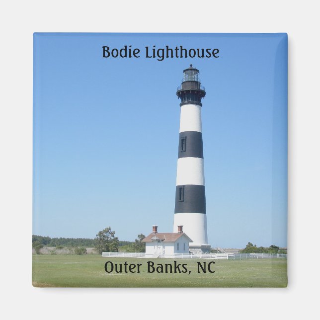 Íman Bodie Lighthouse Outer Banks NC Magnet (Frente)