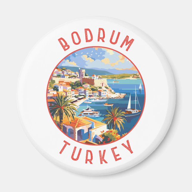 Íman Bodrum Turquia Círculo Retrovisso (Frente)