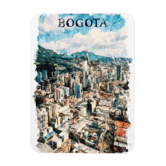 Íman Bogota Colombia CIty View Watercolor