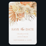Íman Bohemian Terracotta Weding the Date Magnet<br><div class="desc">Bohemian Terracotta Weding the Date Magnet</div>