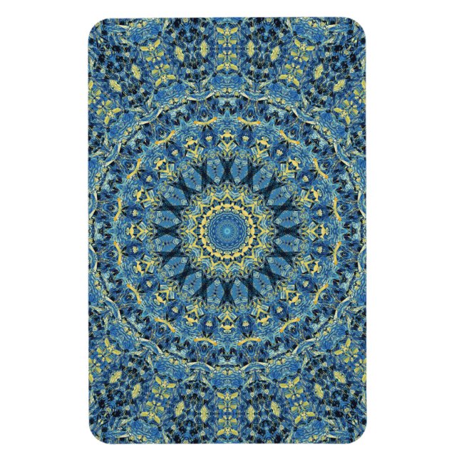 Íman Boho Abstrato Groovy Van Gogh Starry Night Mandala (Vertical)