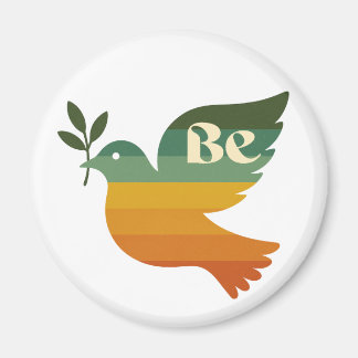 Íman Boho Be Peace Retro Holiday Magnet