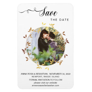 Íman *~* Boho Boho Botanical Wedding PHOTO Save The Dat