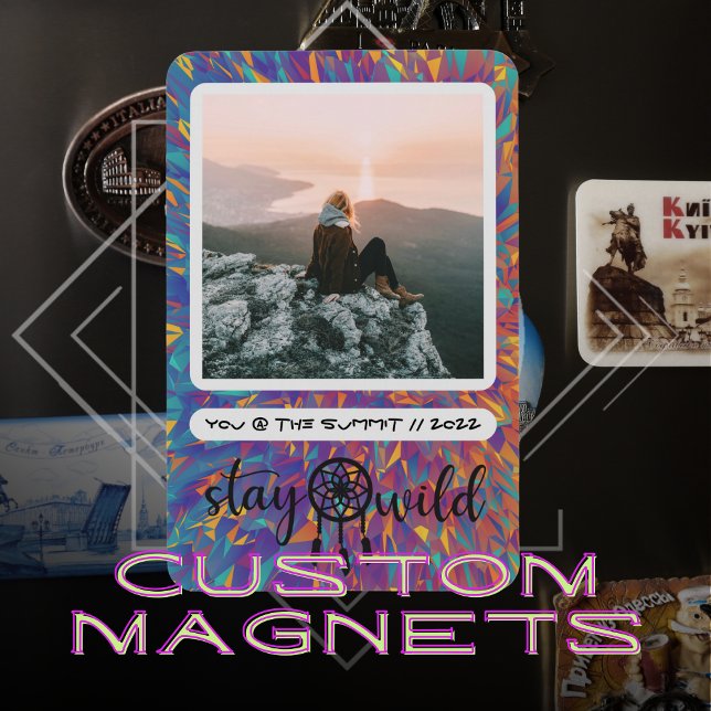 Íman Boho Dreamcatcher Fique Selvagem Foto Magnet (Criador carregado)