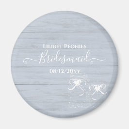 Íman BoHO Dusty Blue Driftwood Casamento Mason Jars