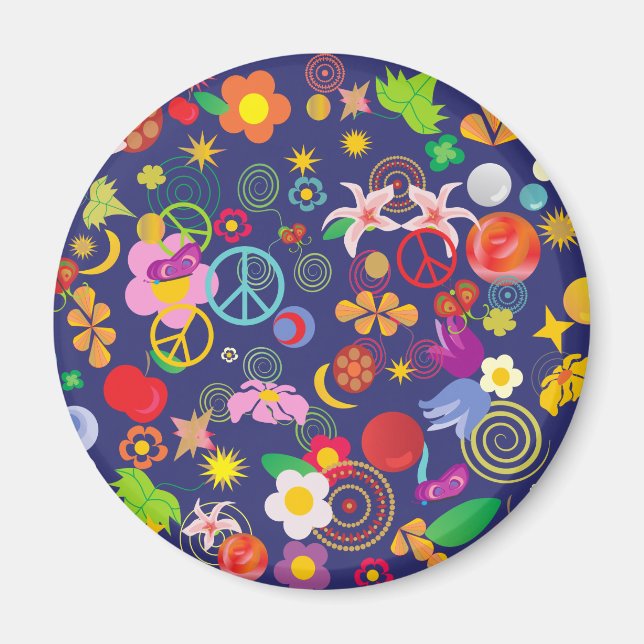 Íman Boho floral (Frente)