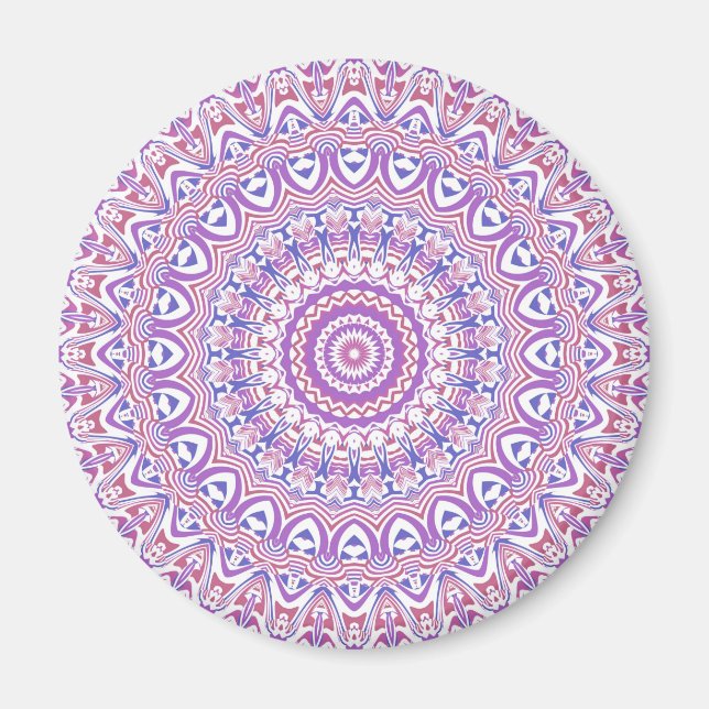 Íman Boho Hippie Funky Groovy Bohemian Kaleidoscope (Frente)