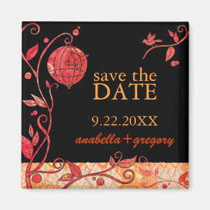 Íman Boho Love Birds Wedding Save the Date