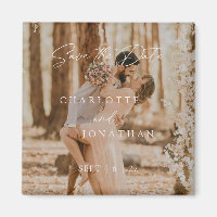 Boho Moderno Foto Simples Casamento Salve A Data