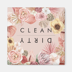 Íman Boho Multicolor Floral Collage Rosa